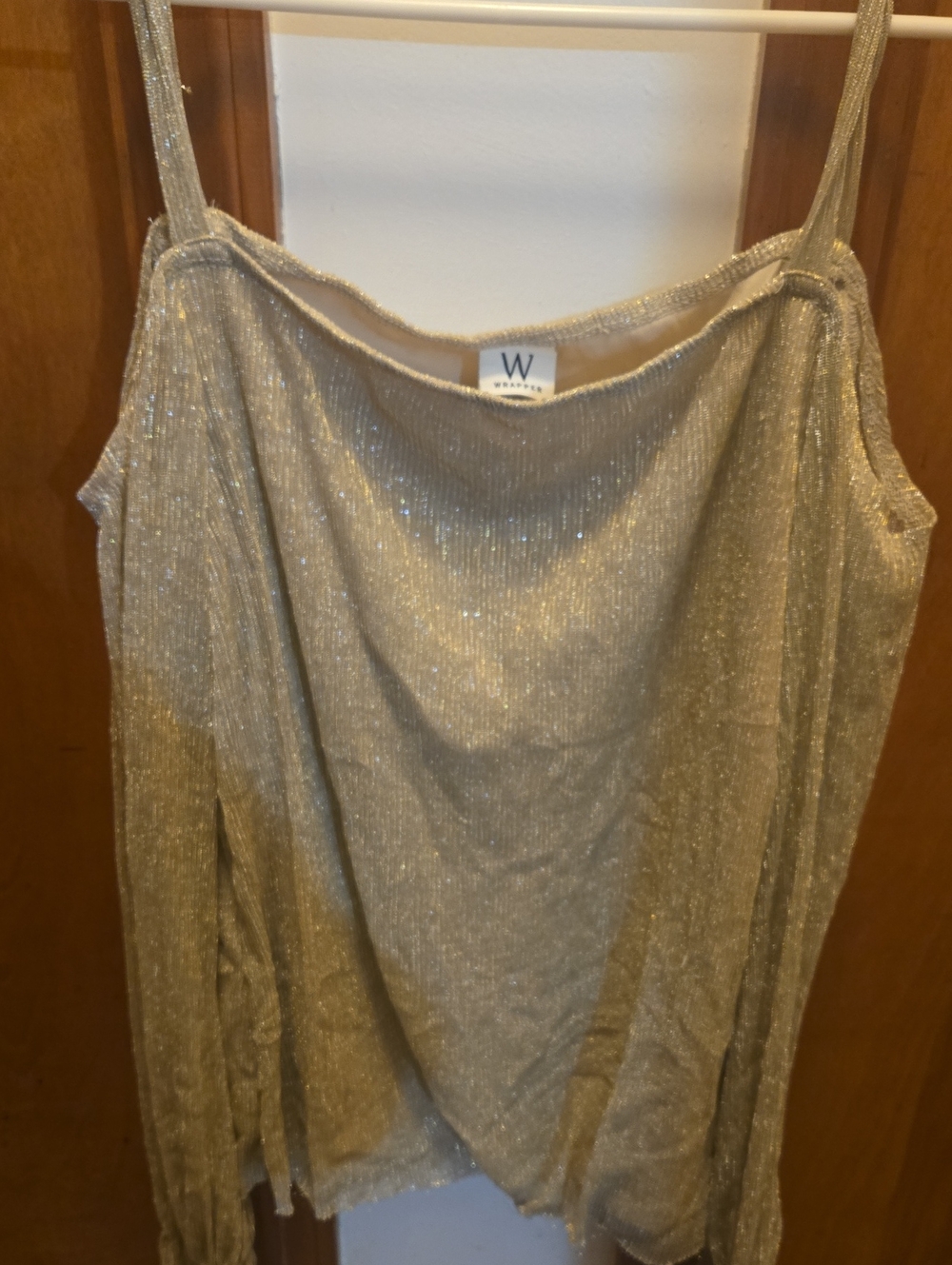 Shimmery Gold Metallic Tank Top
